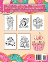 Sweet Treats Coloring Book: Delicious Desserts Featuring Cupcakes, Cookies, Waffles, Cakes, Sundae and More. Fun and Easy for Kids and Adults WoodArtSupply