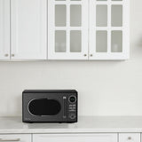 Magic Chef Countertop Microwave, Classic Retro Touch Appliance, 0.7 Cubic Feet, Black Magic Chef