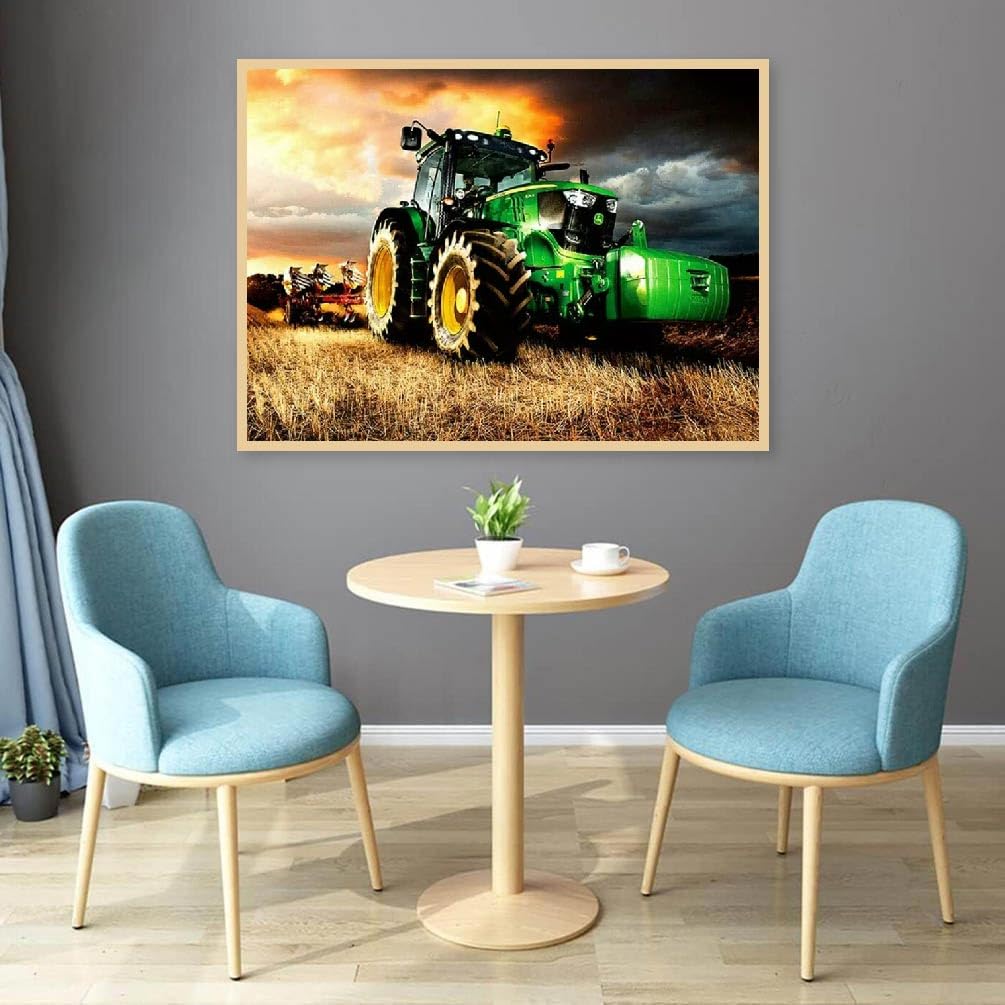 JFYHAB Diamond Painting Kits for Adults, 5D DIY Car Round Full Drill Diamond Dots Paintings Diamond Painting Truck Gem Art Craft for Home Wall Decor Diamond Art 12x16inch JFYHAB