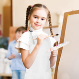 Morcheiong 8 Pack Adjustable Kids Apron Bulk with 2 Pockets Toddler Apron Kids Painting Aprons for Cooking Baking Painting Boys Girls (White) Morcheiong