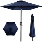 Best Choice Products 10ft Outdoor Steel Polyester Market Patio Umbrella w/Crank, Easy Push Button, Tilt, Table Compatible - Navy Blue Best Choice Products