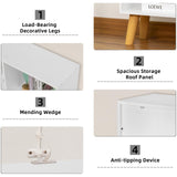 YAHARBO Modern White 10-Cube 3-Tier Bookshelf with Legs for Stylish Storage YAHARBO