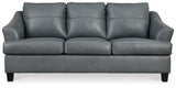 Signature Design by Ashley Genoa Contemporary Leather Match Sofa, Blue Signature Design by Ashley