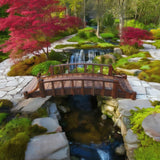 SamsGazebos Country Wood Garden Bridge, 8', Brown SamsGazebos