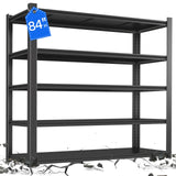 FATIGOS Heavy Duty Garage Shelving, 84'' H Metal Shelving, 3500LBS Storage Shelves 5 Tier Adjustable Heavy Duty Shelving Unit for Warehouse, Garage, Basement, 24" D x 47" W x 84" H FATIGOS