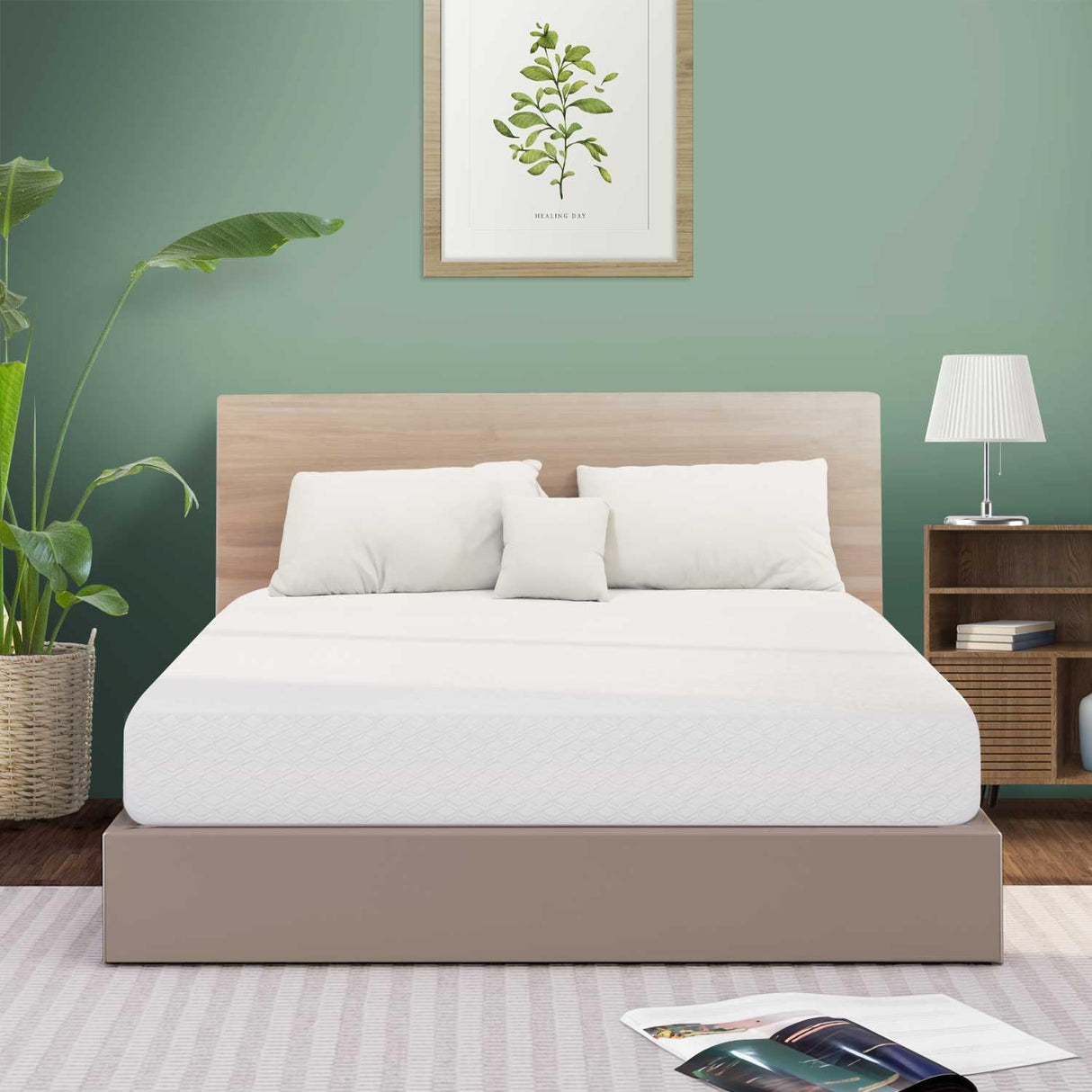 NEO SLEEP 8 Inch Queen Cooling Gel Memory Foam Mattress Medium Firm CertiPUR-US Certified Mattress in a Box Enhanced Pressure Relief Removable Soft Cover No Fiberglass (Queen, 8 in) NEO SLEEP