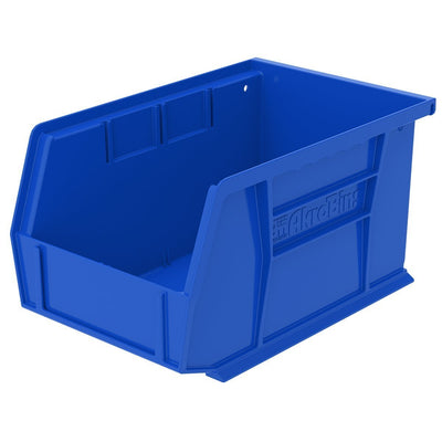 Akro-Mils 30237 AkroBins Plastic Storage Bins, Space-Saving Stackable Bins for Garage, Pantry, Craft Organization, 9-" x 6-" x 5-", Blue, 12-Pack