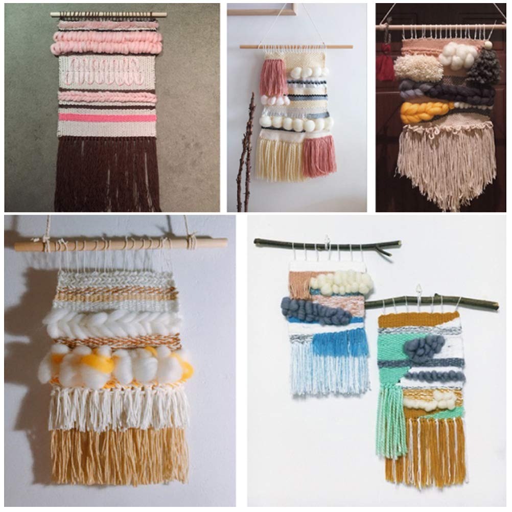 FOCCTS Wooden Multi-Craft Weaving Loom Large Frame 9.84 x 15.35 x 1.3inch, Tapestry Loom Wooden Weaving Loom Creative DIY Weaving Art for Kids, Beginners and Expertsrt FOCCTS