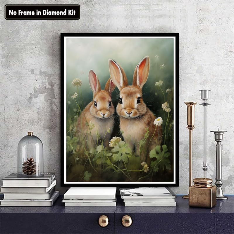 Zariocy Paint by Numbers Kits for Adults -Animals DIY Oil Paintings Canvas Acrylic Paint Set - Easter Bunny Paint by Numbers Kit for Beginners and Ideal for Home Decor 16x20 inch-230 Zariocy