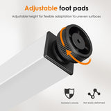 DlandHome 63 inches X-Large Computer Desk, Composite Wood Board, Decent and Steady Home Office Desk/Workstation/Table, BS1-160TW Teak and White Legs, 1 Pack DlandHome