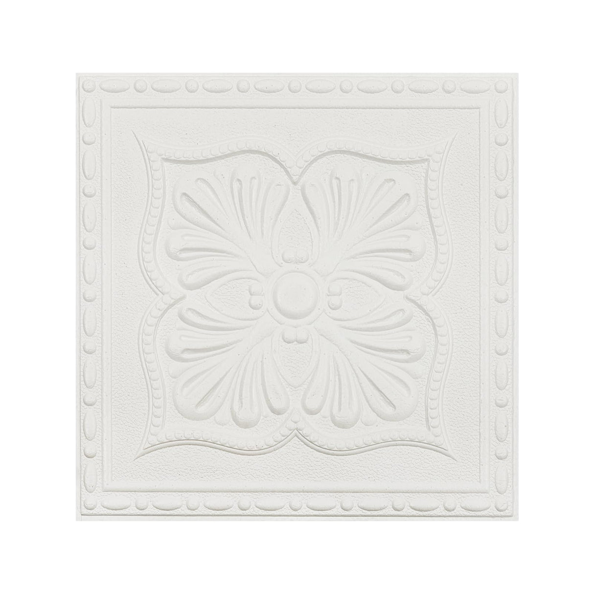 Ceiling Tiles, Ceiling Tiles Peel and Stick Foam, 32 Pcs, Covered 42 Sq.Ft, 3D Wall Panels Peel and Stick, Easy to Install and Cut for Ceiling and Interior Wall Decor, Plain White（13.8 x 13.8 inch） Dureidos