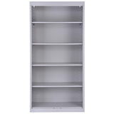 Sandusky BA40361872-05 5-Shelf Elite Series Wielded Bookcase with Adjustable Shelves, Open Display Bookshelf for Home, Office, 18"D x 36"W x 72"H, Dove Gray Sandusky