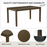 Augabam 6-Piece Dining Table Set with Bench and Chairs - Solid Wood Kitchen Dining Room Table Set in Farmhouse Rustic Style, Table Set for 6 with 4 Chairs and Bench Seat. (Dark Walnut) Augabam