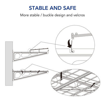 FLEXIMOUNTS Garage Wall Shelving, 2-Pack 1x3 ft, Includes 8 Bike Hooks, Wall Shelf Garage Organization System w/Bike Hangers, Garage Storage Rack, Floating Shelves, 300 lbs Weight Capacity