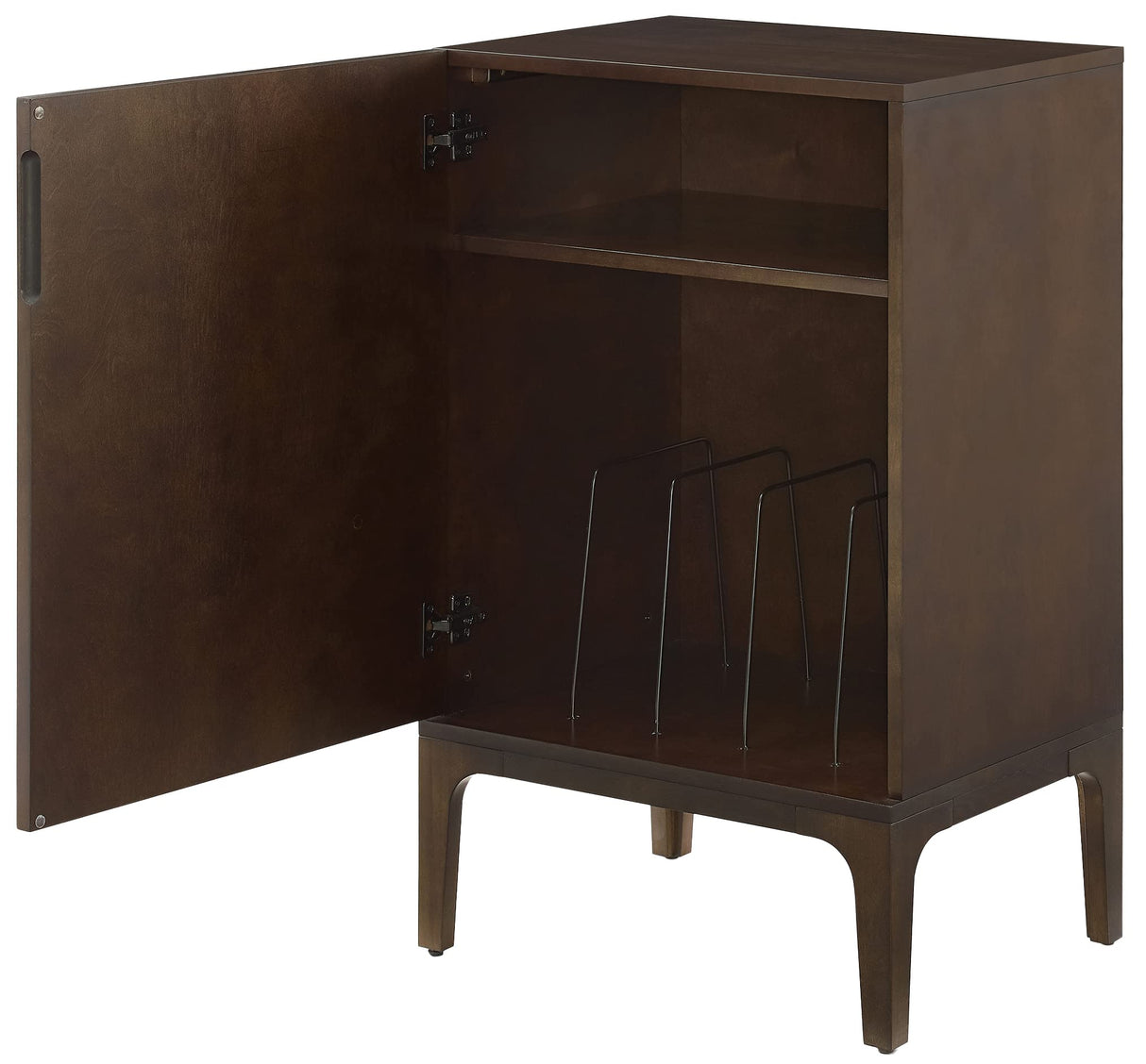 Crosley Furniture Asher Record Player Stand with Storage for Vinyl Records, Dark Brown Crosley Furniture