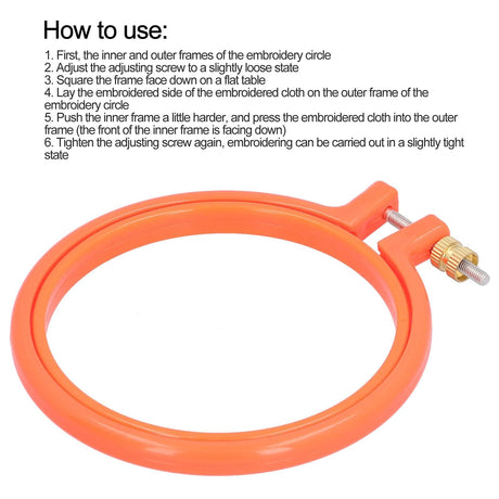 Embroidery Hoop, 4 Inch Cross Stitch Hoop Plastic Circle Embroidery Rings for Embroidery Art Craft Sewing (Random Color) Cyrank