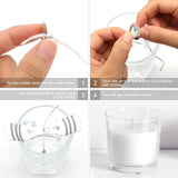 Candle Wick Roll, RAPUDA 200 Ft 24 PLY Braided Wick Spool, 2 Pcs Metal Candle Wick Holders,100 Pcs Metal Sustainer Tabs, 60 pcs Candle Thread Stickers for Candle DIY Craft Making RAPUDA