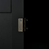 HOMCOM Mobile Kitchen Island with Storage, Kitchen Cart with Wood Top, Storage Drawers, 3-door Cabinets, Adjustable Shelves and Towel Rack, Black HOMCOM