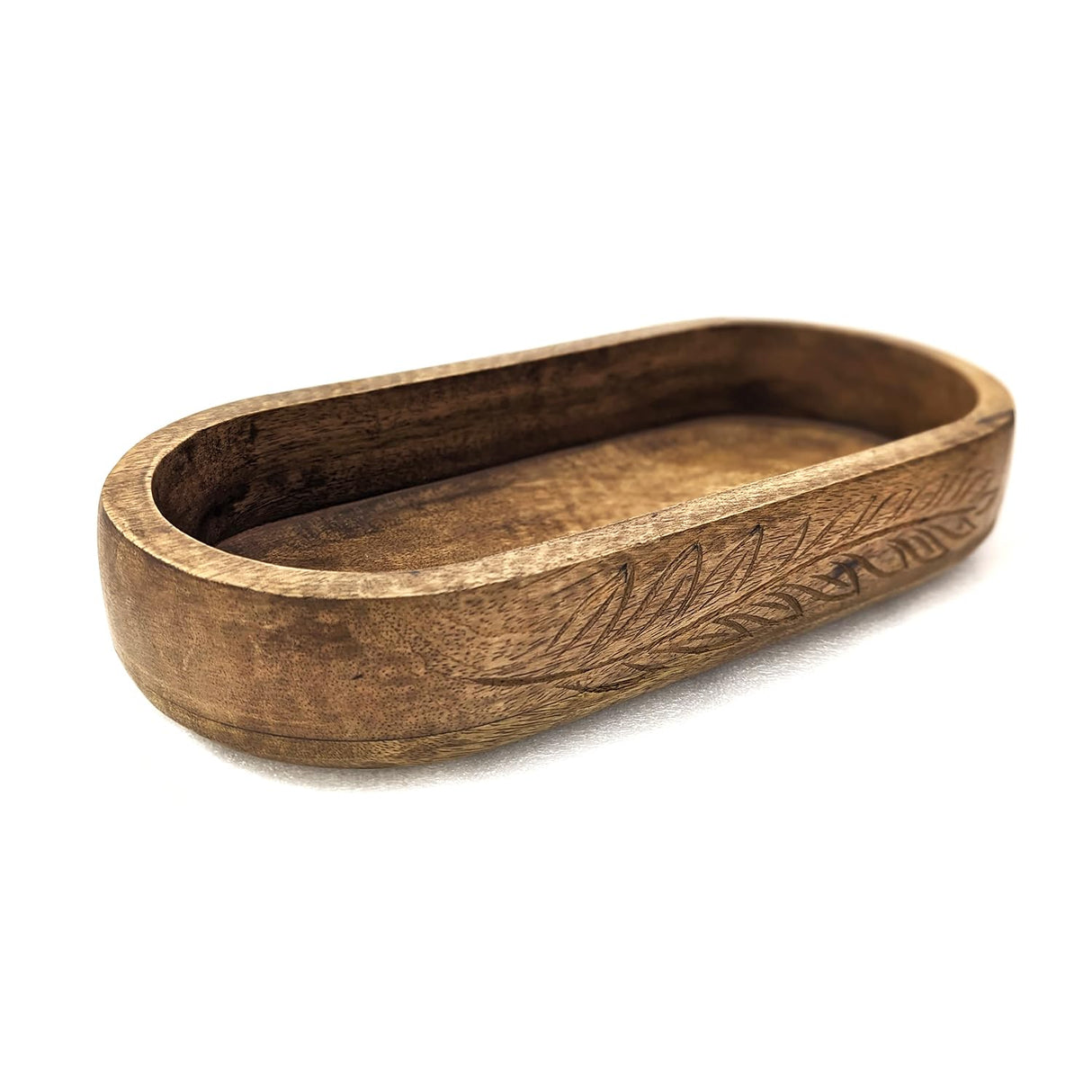 Modish Luxury Decorative Wooden Dough Bowl 13 inch, Brown Modish Luxury