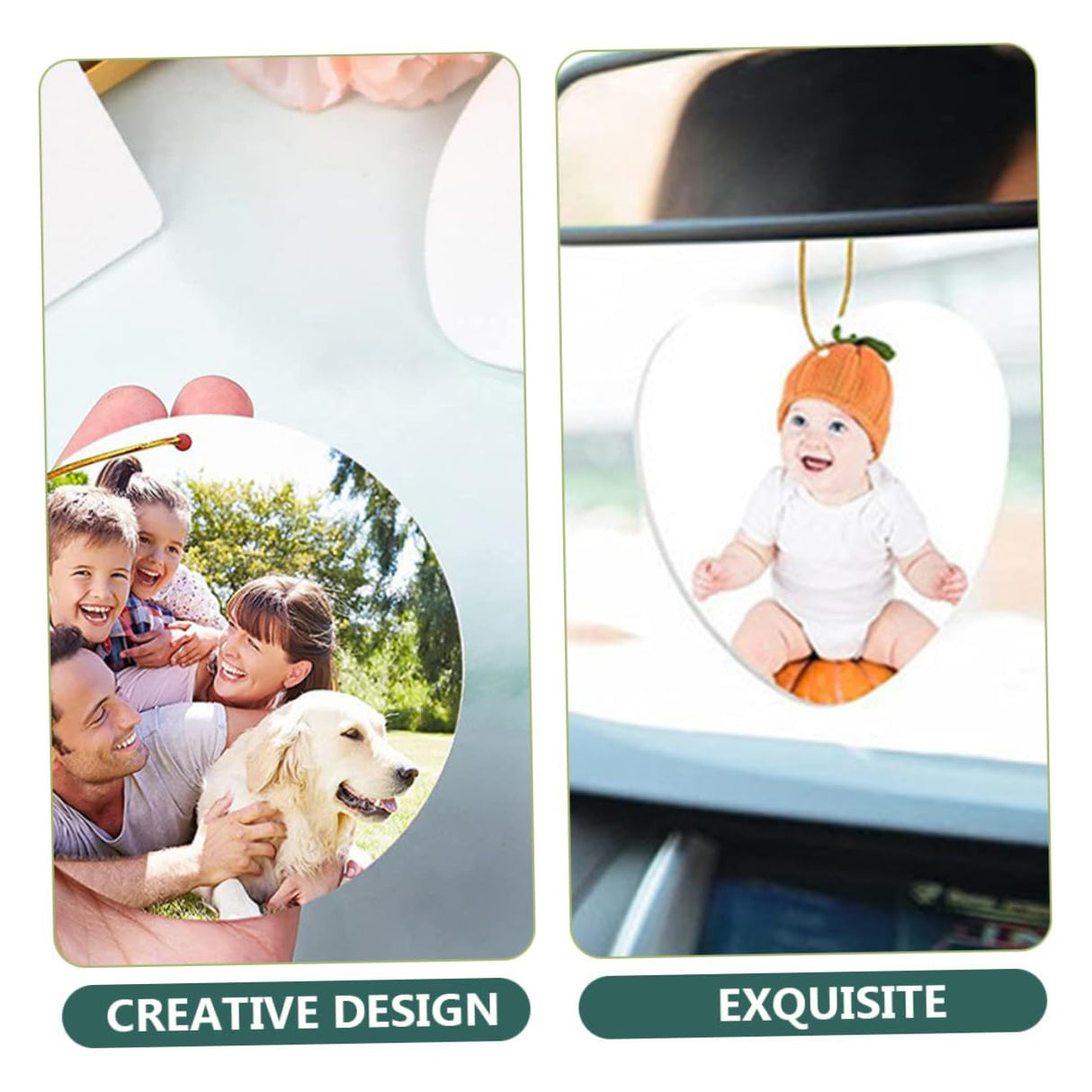 GRADENEVE 40 Pcs Sublimation Blanks DIY Sublimation Blanks White Sublimation Car Air Freshener DIY Felt GRADENEVE