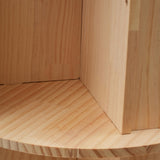 360° Rotating Solid Hardwood Bookshelf - 6-Tier Freestanding Storage & Display Rack for Any Room SAHUANIYE