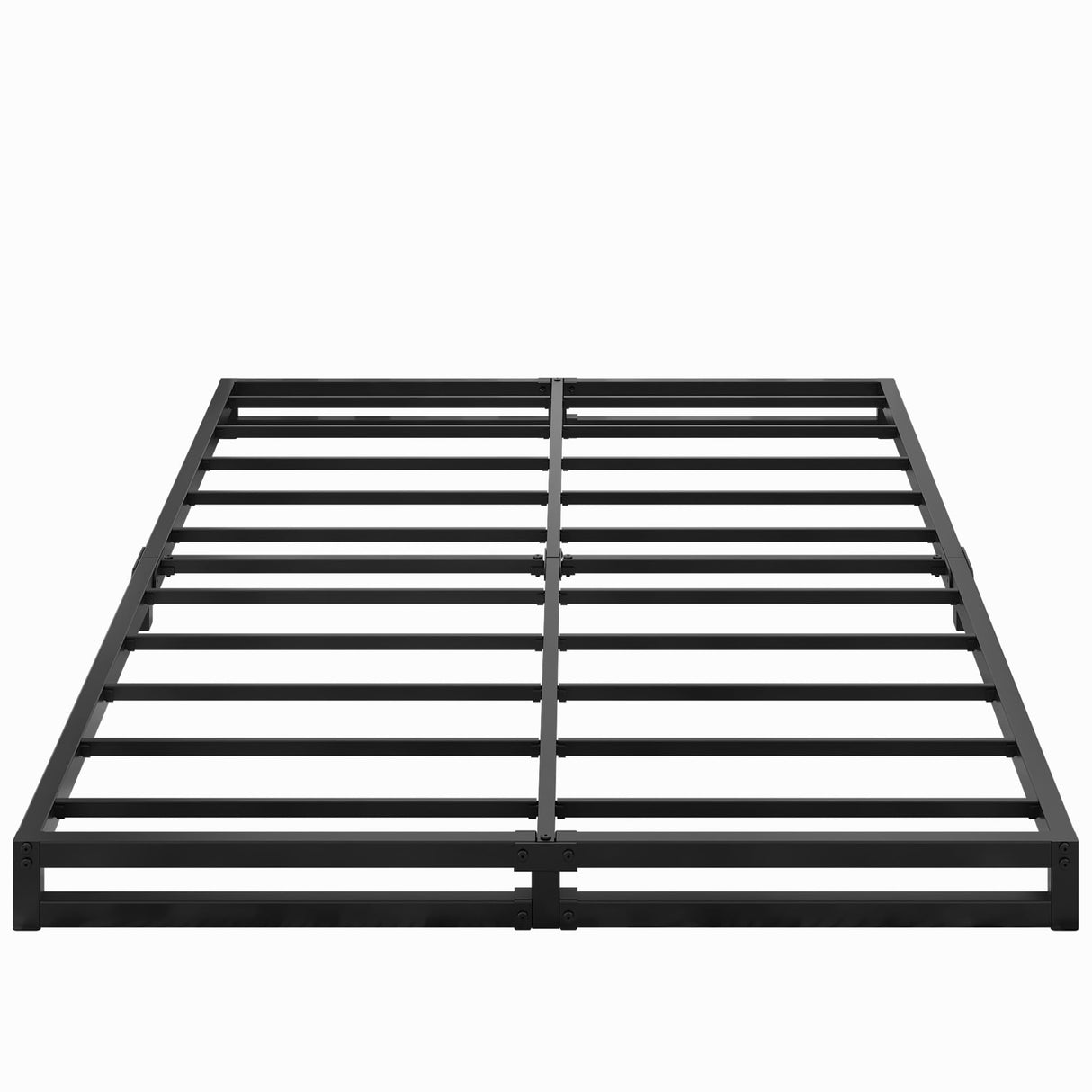 Lutown-Teen 4 Inch Full Size Bed Frame No Box Spring Needed, Heavy Duty Metal Platform Beds with Sturdy Steal Slats for Mattress Foundation, Easy Assembly, Noise Free, Black Lutown-Teen