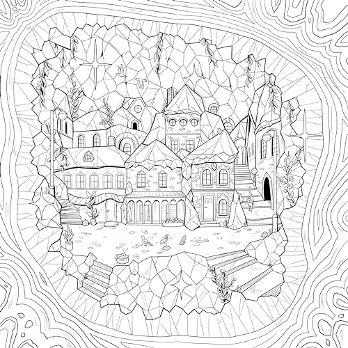 Mythographic Color and Discover: Crystal Kingdom: An Artist’s Coloring Book of Prismatic Playgrounds WoodArtSupply