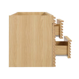 Modway Render 48" Double Sink Compatible (Not Included) Bathroom Vanity Cabinet in Oak Modway