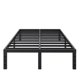 SHLAND Full Size Bed Frame, 14 Inch Heavy Duty Metal Platform Bed Frame No Box Spring Needed, Storage Space, No Noise, Easy Assembly SHLAND