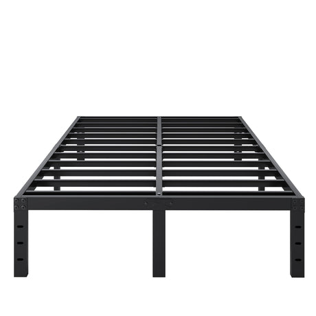 SHLAND Full Size Bed Frame, 14 Inch Heavy Duty Metal Platform Bed Frame No Box Spring Needed, Storage Space, No Noise, Easy Assembly SHLAND