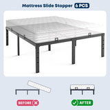 SUYAUU Non Slip Mattress Gaskets, Mattress Holder in Place Gripper for Metal Bed Frame, Keep Mattress from Sliding Gripper, Adjustable, 6 PCS, Black SUYAUU