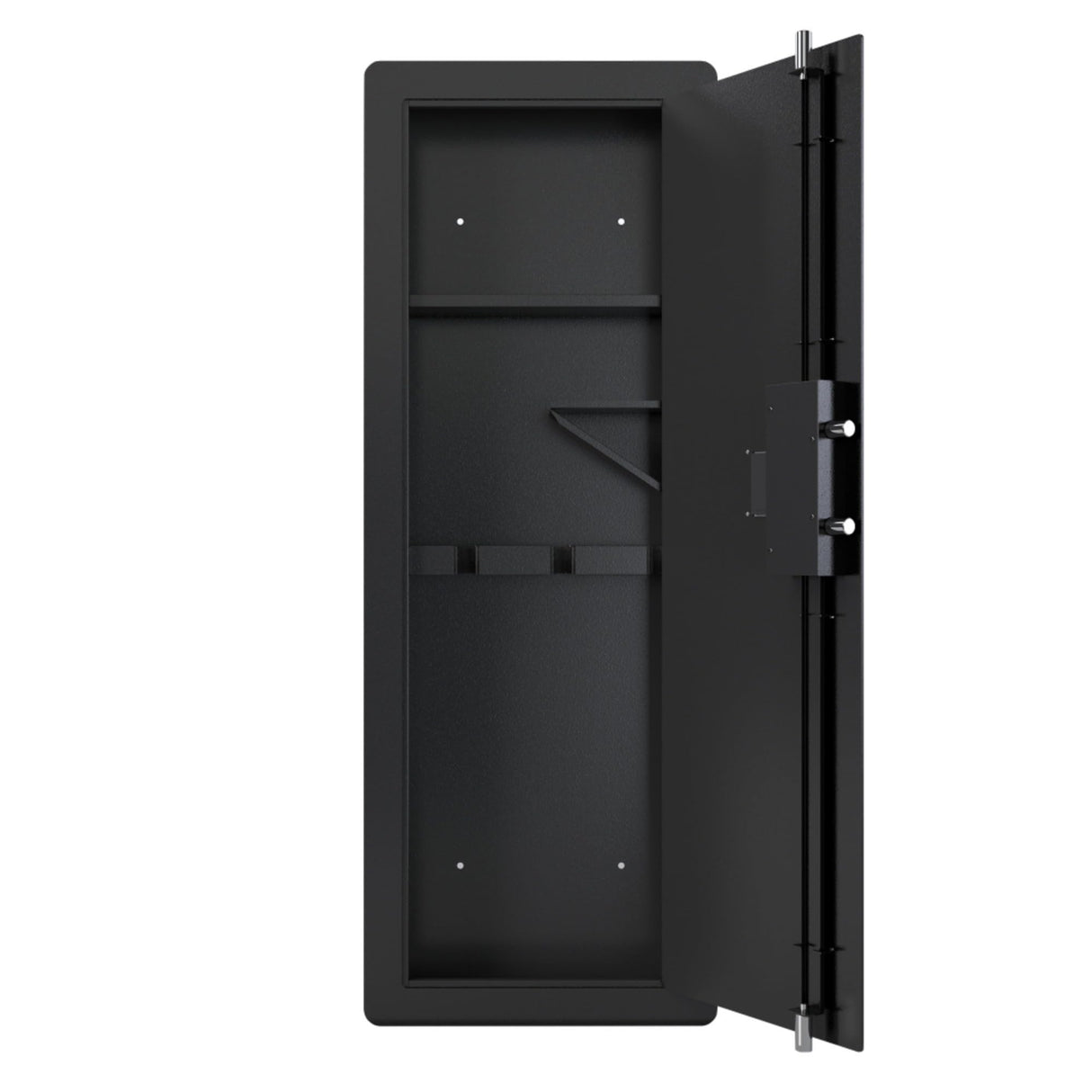 Wall Gun Safes for Home with Digital Keypad, Quick-Access Rifle Fits Between Studs, Hidden In-Wall Safe Cabinet with Removable Shelf & Adjustable Rack for 2-3 Rifles, Solid Steel Construction WEALTHOUSE