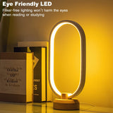LONRISWAY Modern Desk lamp LED Wood Table Lamp, Bedroom Bedside Night Light, Dimmable Led Lighting, Creative Home Decor, Unique House warmging Gift LONRISWAY