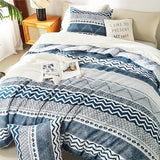 BOLINLIVING Twin Comforter Set Kids, Boho Stripe Comforter Set Twin Size, Twin Bed in a Bag Soft Bohomian Bedding Lightweight Breathable for All Seasons (Blue 66×90 inch) BOLINLIVING