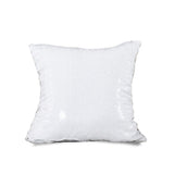 HMQIANG Sequin Pillow Covers 16''x16'' Set of 2 Silver Flip Glitter Reversible Personalized Sublimation Blanks DIY Printing Cushion Pillow Cases for Couch HMQIANG