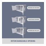 TRIXIE XL Furniture Litter Box Enclosure (Gray), Hidden Litter Box for Cats with Openings on Either Ends & Large Ventilations Slots, Double Doors for Easy Cleaning, Removable Divider TRIXIE