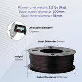Voxelab 3D Printer Filament, 1.75mm PETG CF Filament, Dimensional Accuracy +/- 0.02 mm, 3D Printing Material 1kg/ Spool, Fit Most FDM 3D Printers (Black) (PETG CF, Marsala) Voxelab