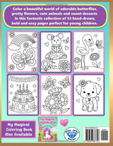 Coloring Book for Kids: Pretty, Cute Butterflies, Flowers & Animals for Toddlers and Girls Ages 2-6 WoodArtSupply