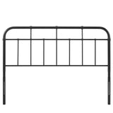 Modway Alessia Modern Farmhouse Metal Queen Headboard in Black Modway