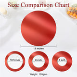 SHACOS 100Pcs Round Red Placemats, 13" Paper Place Mats Disposable for Dining Table, Charger Plates Table Mat for Christmas Dinner Party Wedding Birthday Banquet Table Setting Decor SHACOS