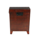 SEI Furniture Pyramid Storage Trunk End Table, Espresso SEI Furniture