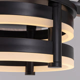 46 Inch Ceiling Fans with Lights and Remote Control, Farmhouse Ceiling Fan with LED Lighting for Bedroom Living Room and Patio, Black Caged Ceiling Fan for Indoor and Outdoor LuminFan