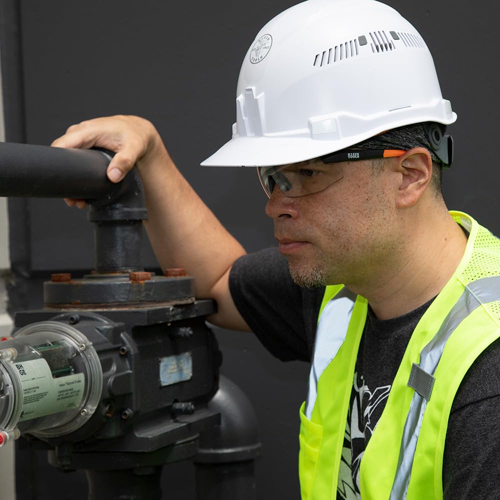 Klein Tools 60171 Safety Glasses, PPE Protective Eyewear with Semi Frame, Scratch Resistant and Anti-Fog, Clear Lens, 2-Pack Klein Tool