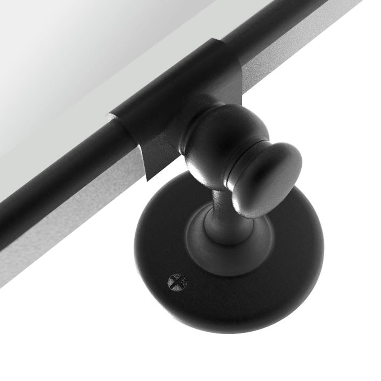 TEHOME Matt Black Pivot Rectangle Bathroom Vanity Mirrror Farmhouse Tiltable Rounded Metal Framed Pivoting Bathroom Mirror with Beveled Mirrror, Overall 27 x 35 inches (Mirrror 23 x 35 inches) TEHOME