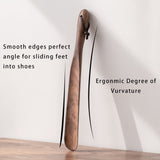 muso wood Shoe Horn 15" Long Handle for Seniors, Wooden Shoehorn for Men Women Kids Elderly Pregnancy - Hang Easily (Walnut) muso wood