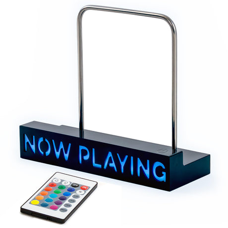 LED Light Up Now Playing Vinyl Record Stand Wall Mount, Tabletop Record Holder, Vinyl Record Now Playing Stand, Now Spinning Vinyl Record Stand, Vinyl Stand Vinyl Record Display Stand (Black) Noahrk