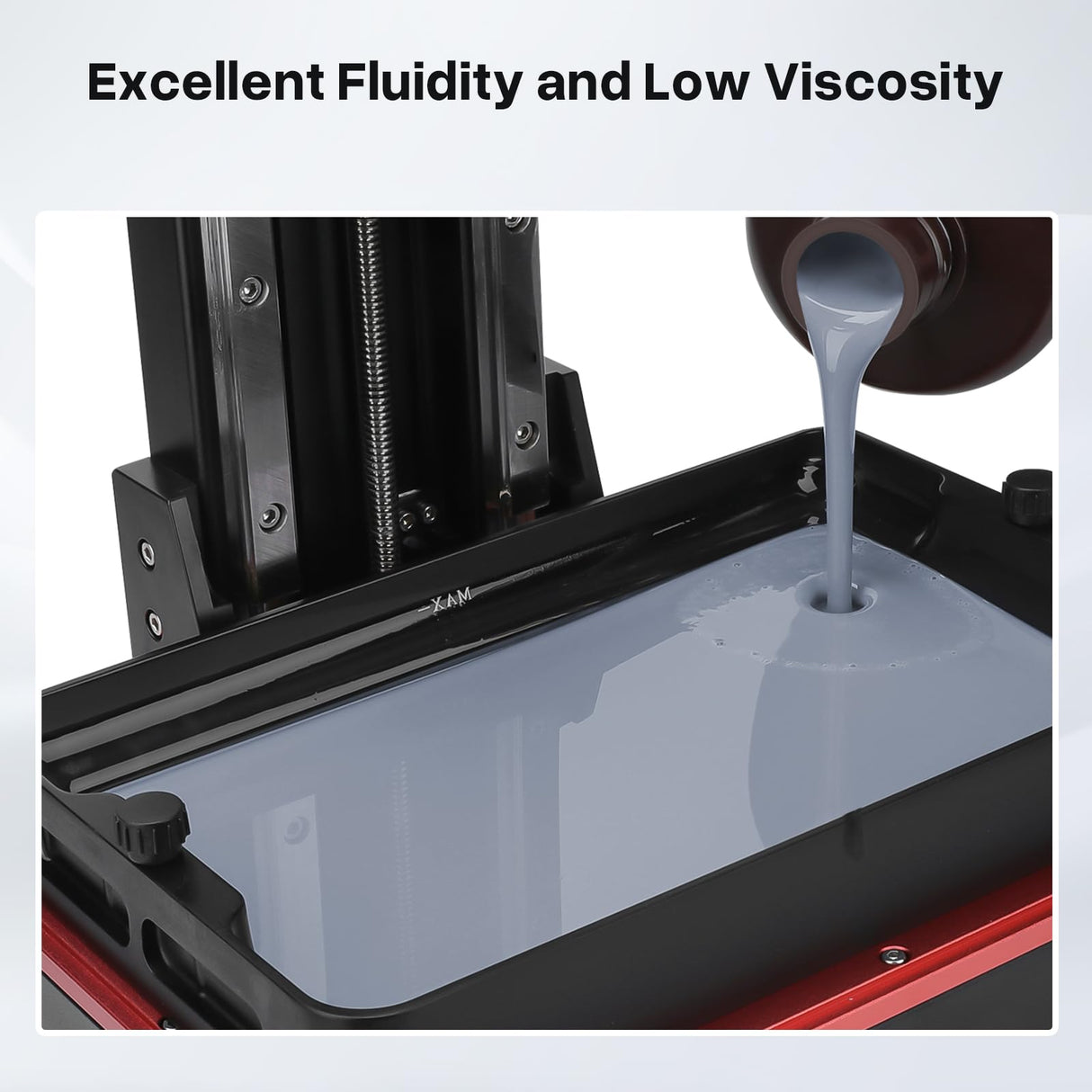 ELEGOO Standard LCD 3D Printer Resin, Fast UV-Curing 3D 405nm UV Resin Photopolymer Resin for High Precision Rapid LCD 3D Printing Translucent 2000G ELEGOO