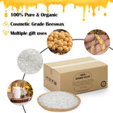 Beeswax Pellets 10LB, Organic White Bees Wax for DIY Candles, Beeswax for Candle Making, Skin, Body, Face, and Hair Care, Lotions, DIY Creams, Lip Balm and Soap Making Supplies Lomangdi