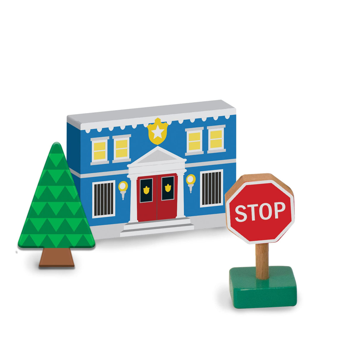 Melissa & Doug (FFP) - Pretend Play Wooden Town Play Set For Kids With Storage Melissa & Doug