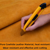 Senvitate Leather Welding Apron with Long Sleeve, Flame Resistant Welding Jacket for Men, Heavy Duty Weld Coat Blacksmith Work Apron Senvitate